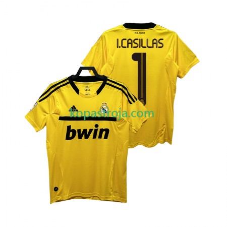 Billiga Fotbollströjor Real Madrid I.CASILLAS 1 2011 2012 Målvakt Retro Hemma tröja Kortärmad